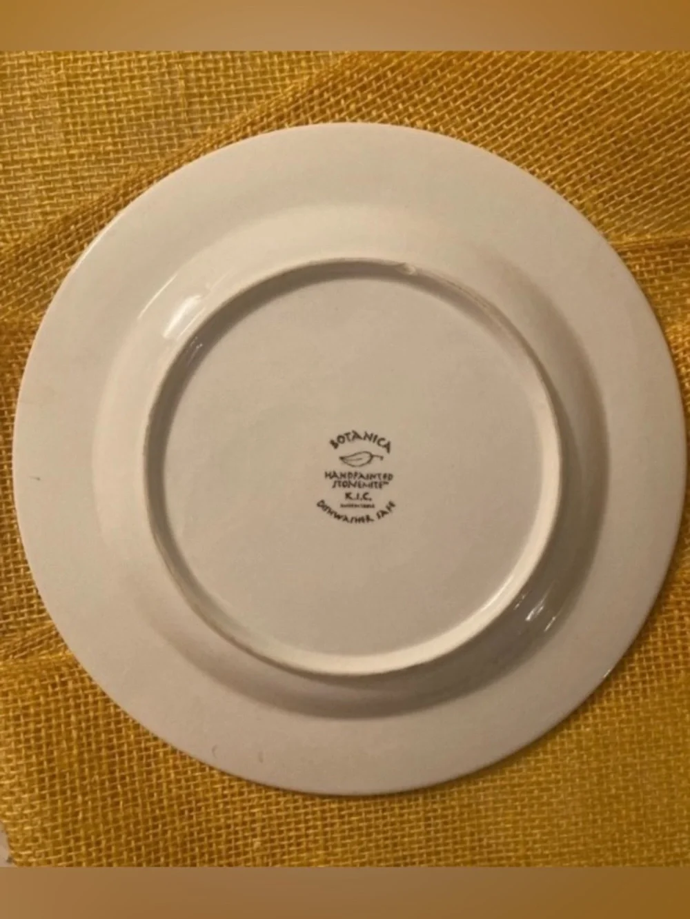 Autumn Leaf Ceramic Dinner Plate - Botanica Handpainted Stoneware Collectible
